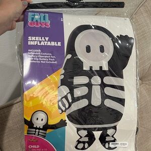 Spirit Skelly Inflatable Kids Costume - Black and White